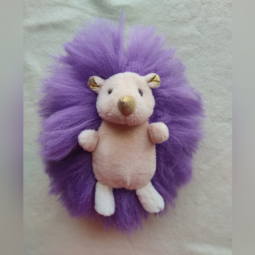 Fao Schwarz Purple Hedgehog Plush Stuffed Animal